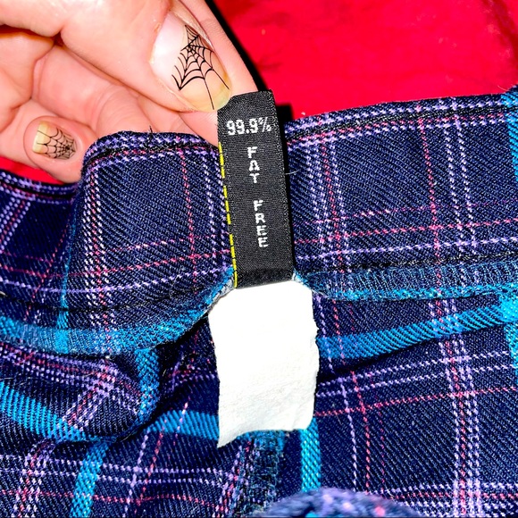 Vintage Super Low Fat Bondage Plaid Pants Size Large-XL - Picture 8 of 11